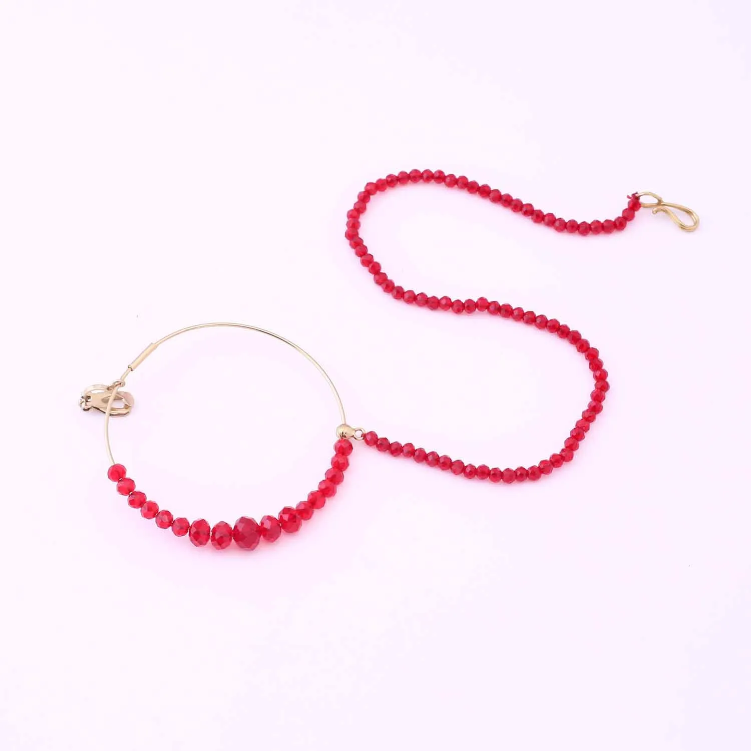 Maroon Shubani Bridal Jewellery Set