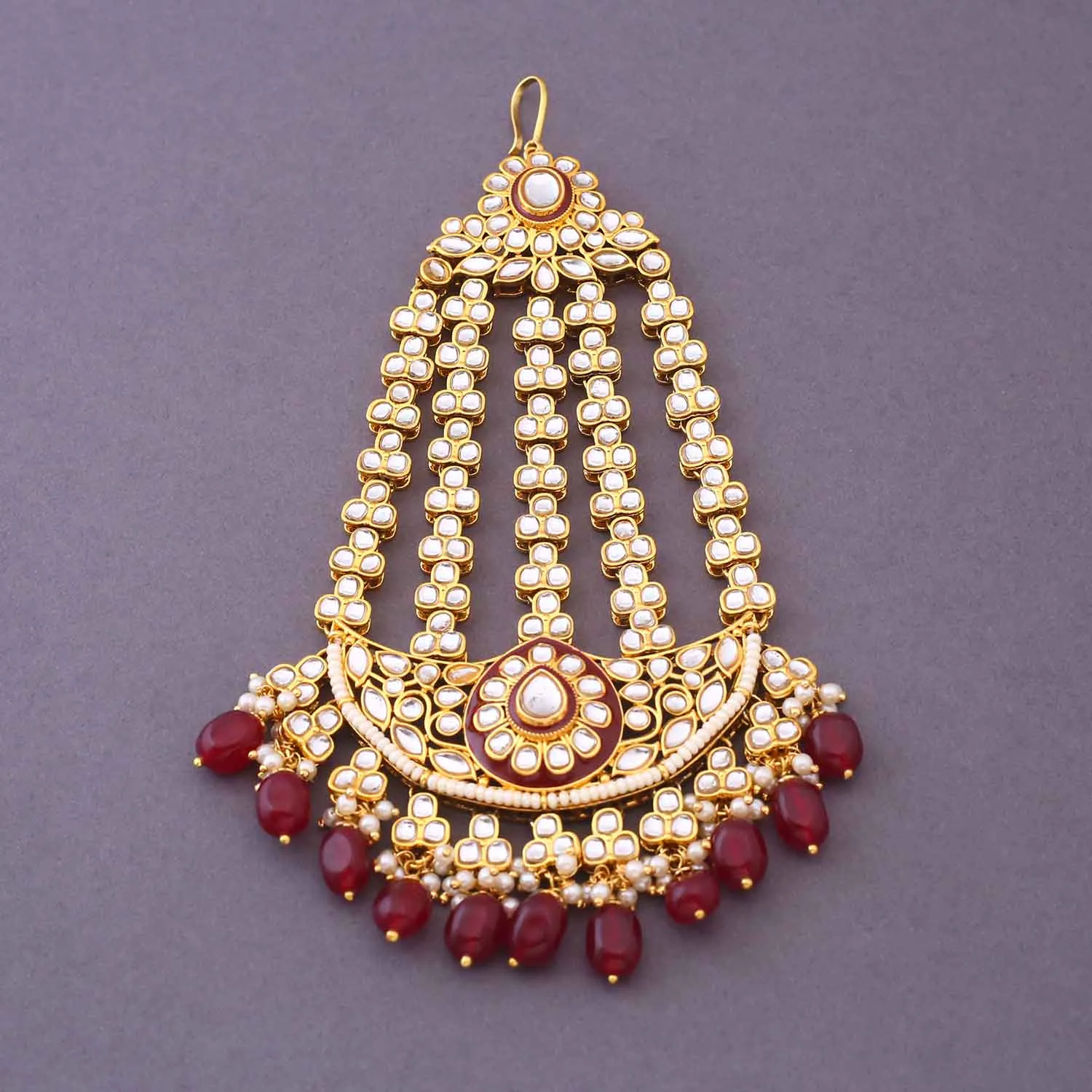 Maroon Suhani Bridal Jewellery Set