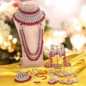 Maroon Ushana Bridal Jewellery Set