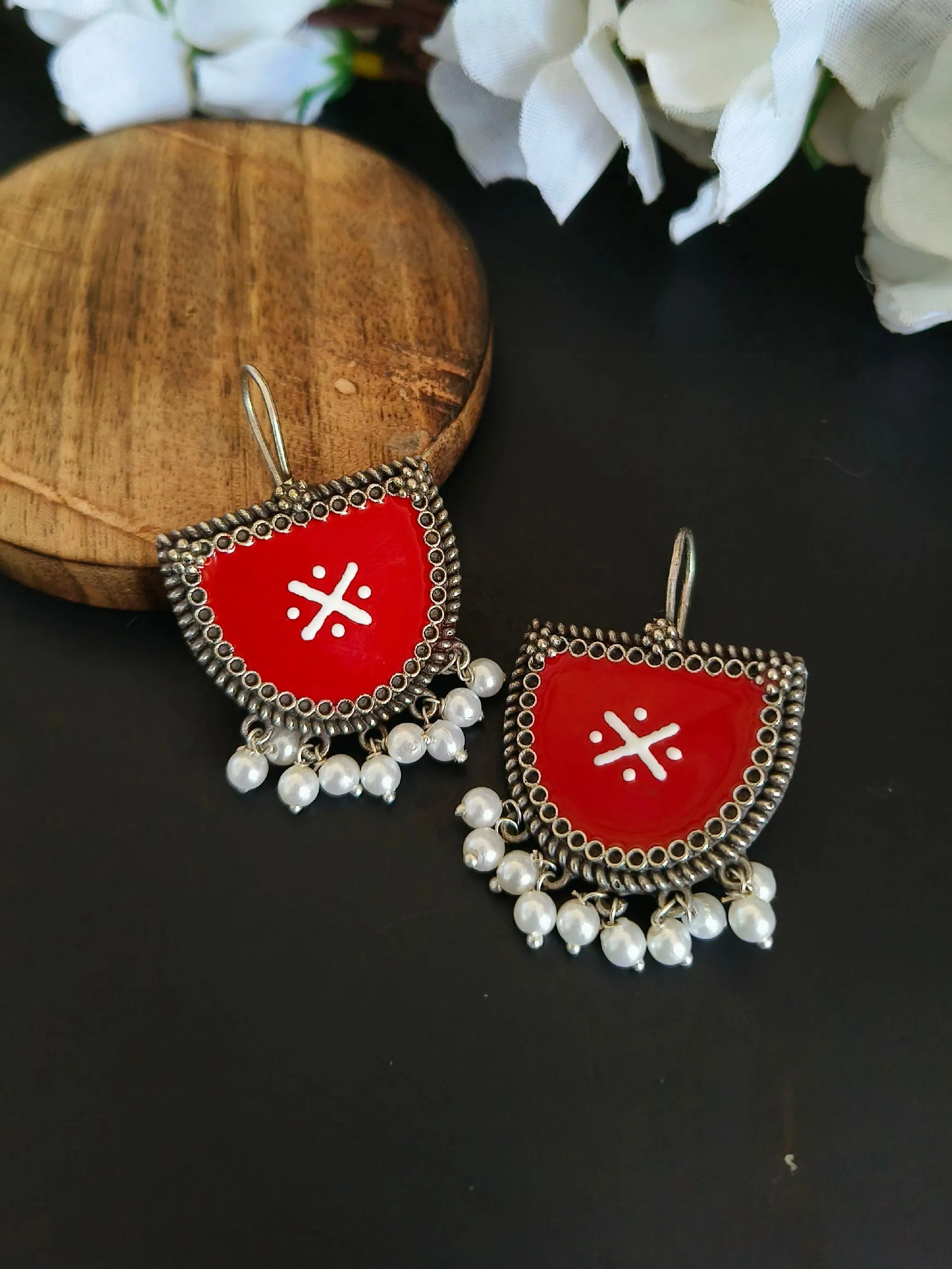 Meenakari Oxidised Earrings | Sarichka
