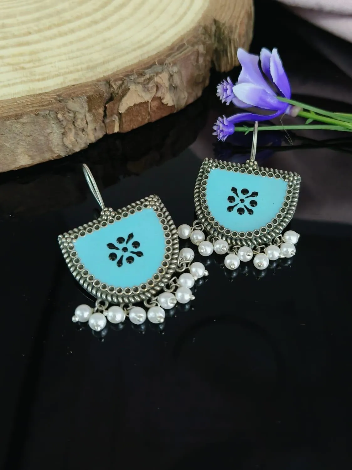 Meenakari Oxidised Earrings | Sarichka