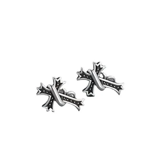 Men’s Trendy Cross Earrings – Stylish Statement Jewelry