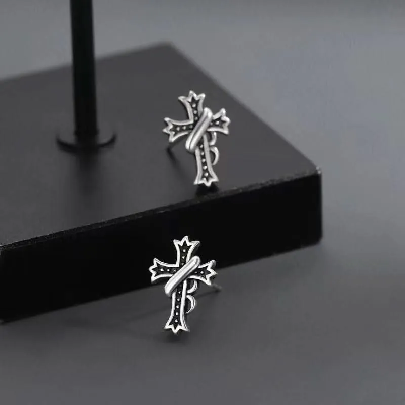 Men’s Trendy Cross Earrings – Stylish Statement Jewelry