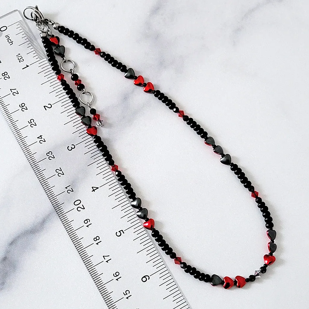 Minimalist Hearts Choker Necklace