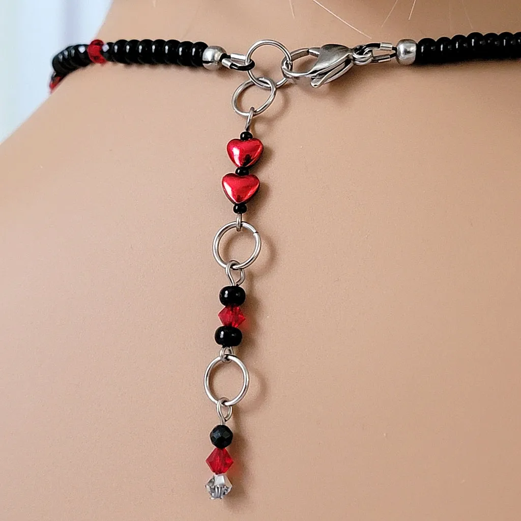 Minimalist Hearts Choker Necklace