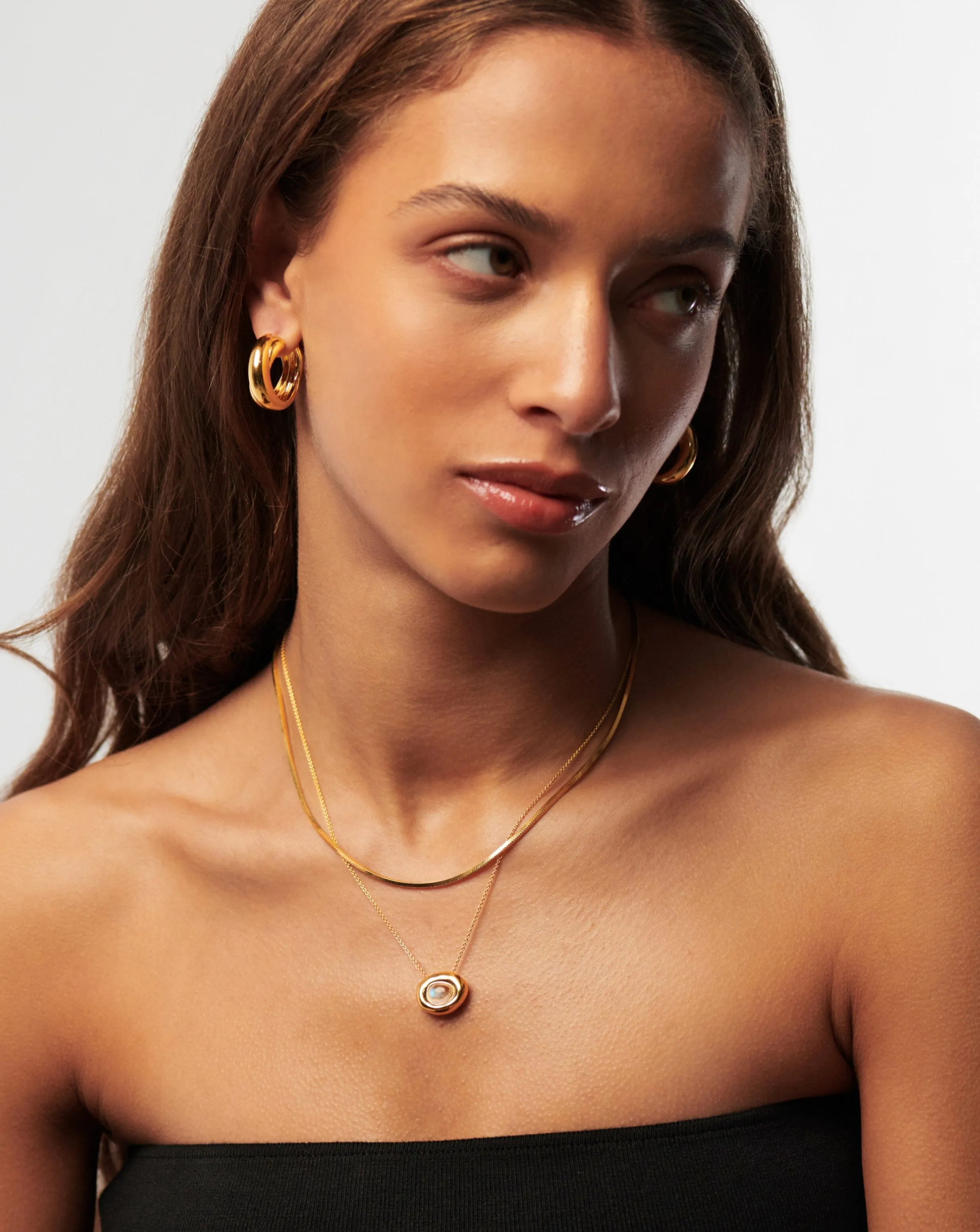 Molten Doughnut Pendant Necklace