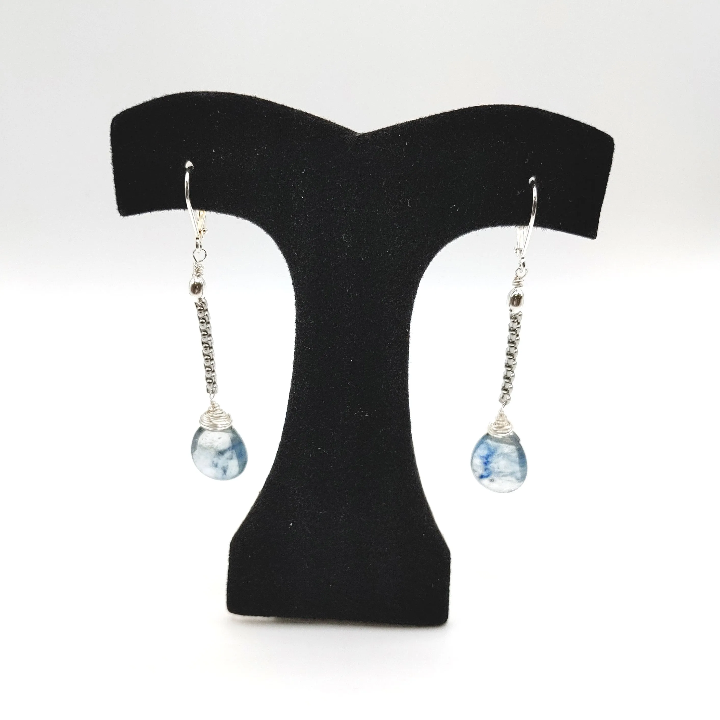 Moody Iolite Drop Earrings