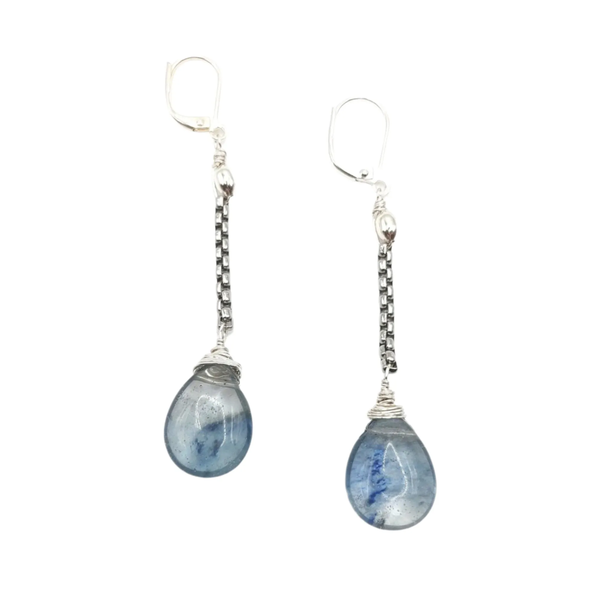 Moody Iolite Drop Earrings