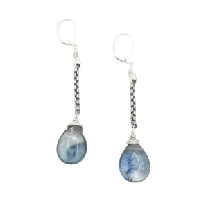 Moody Iolite Drop Earrings