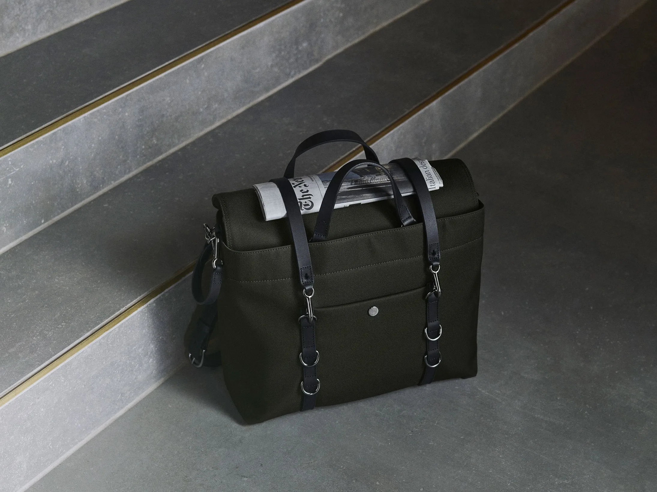 M/S Satchel - Army/Dark Brown