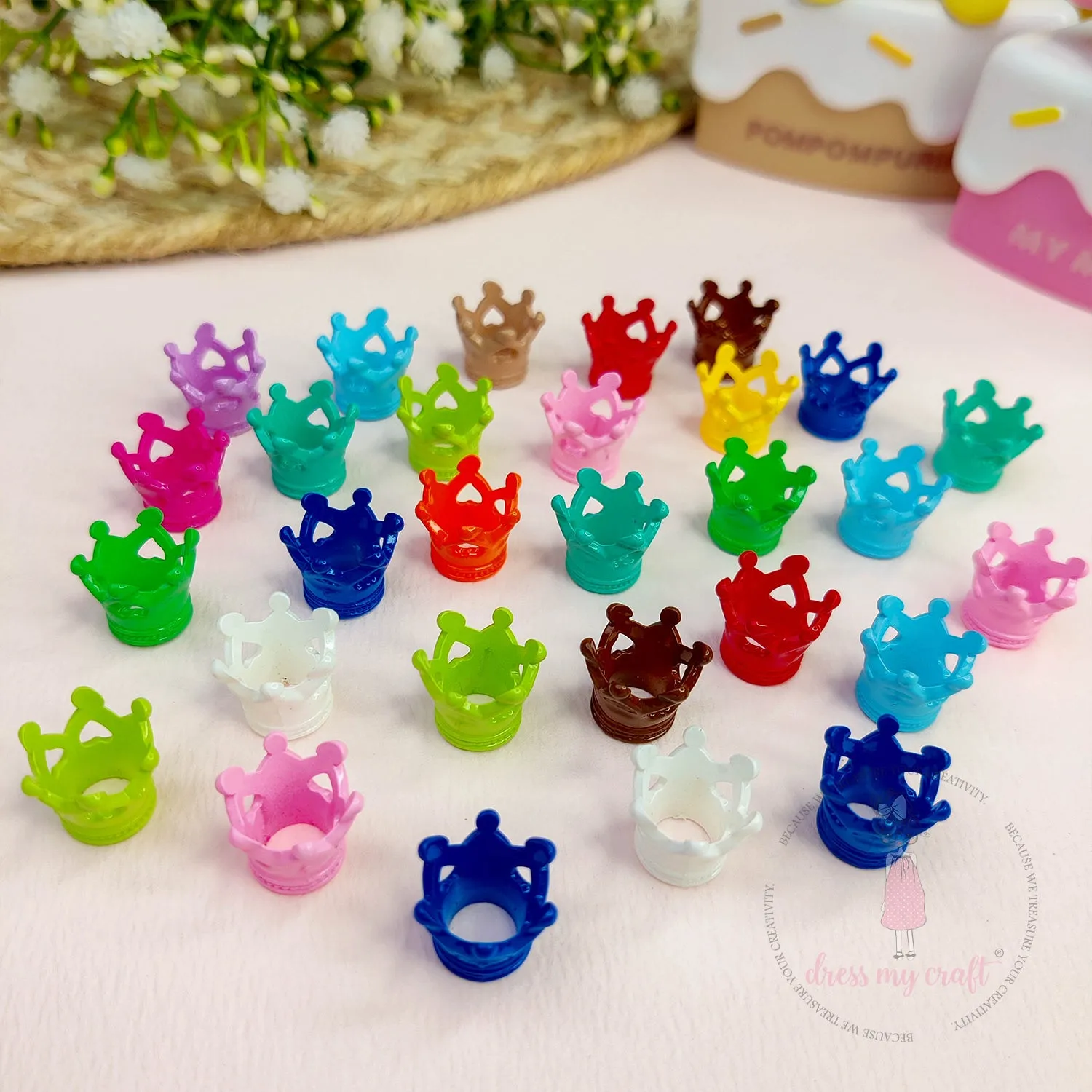 Multicolor Crown Charms