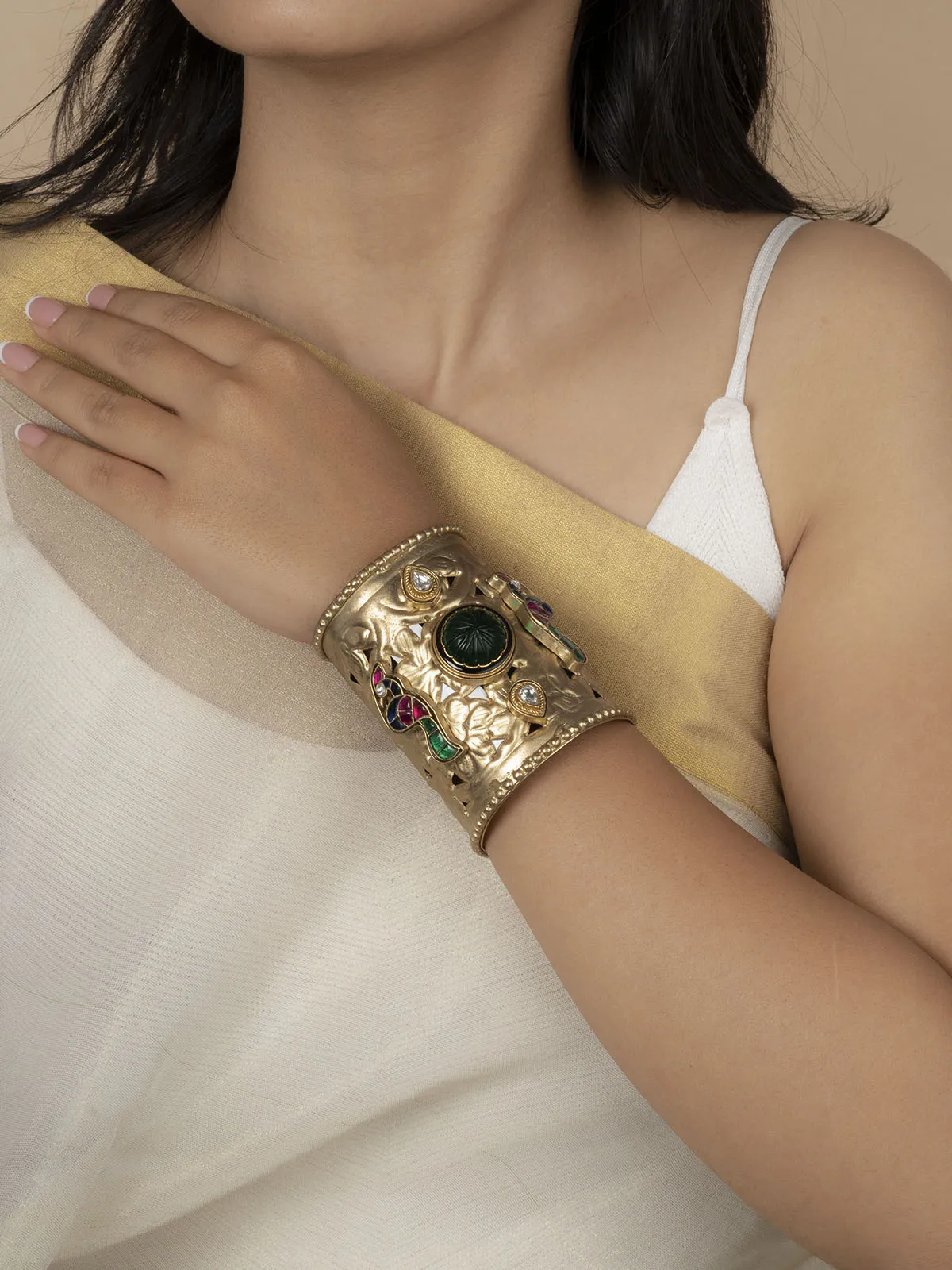 Multicolor Gold Plated Contemporary Bangles - CC-BRAC4M