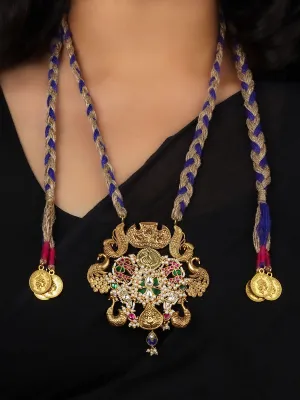 Multicolor Gold Plated Mishr Tribal Necklace - MR-N80M