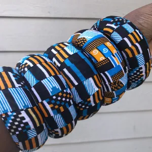 Nasha African Print Bangle Bracelets