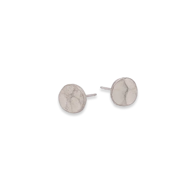 Natural Titanium 7mm Round Stud Earrings