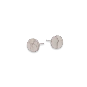 Natural Titanium 7mm Round Stud Earrings