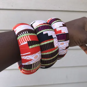 Netta African Print Bangle Bracelets