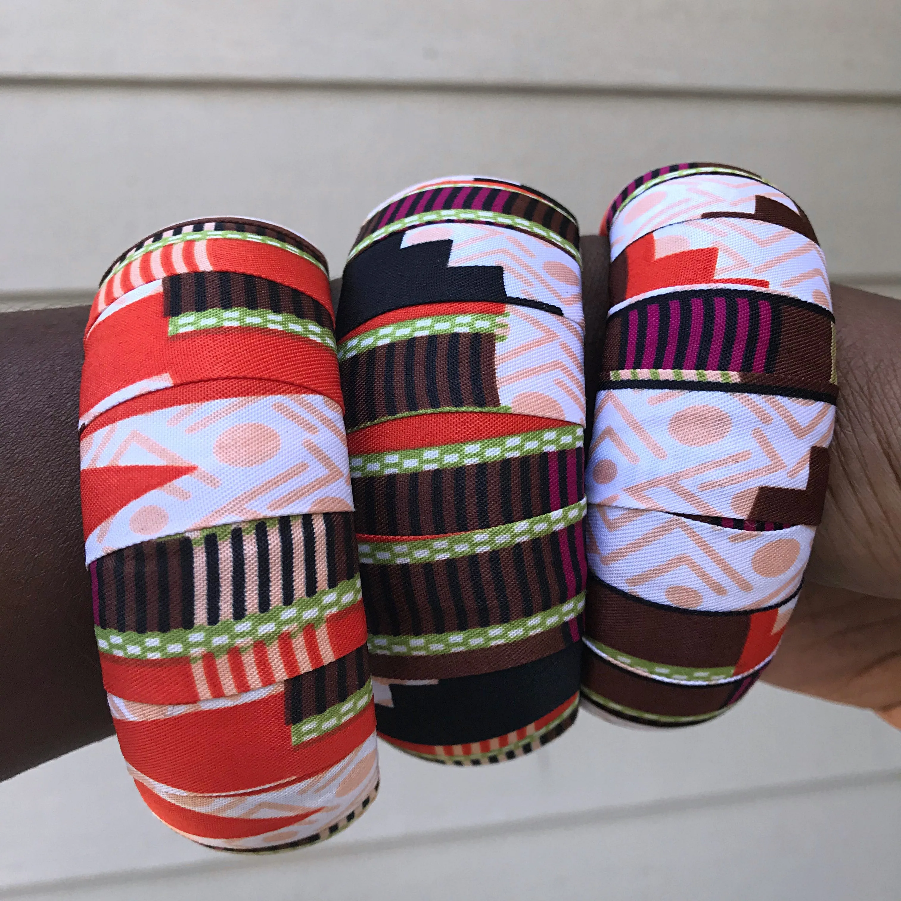 Netta African Print Bangle Bracelets