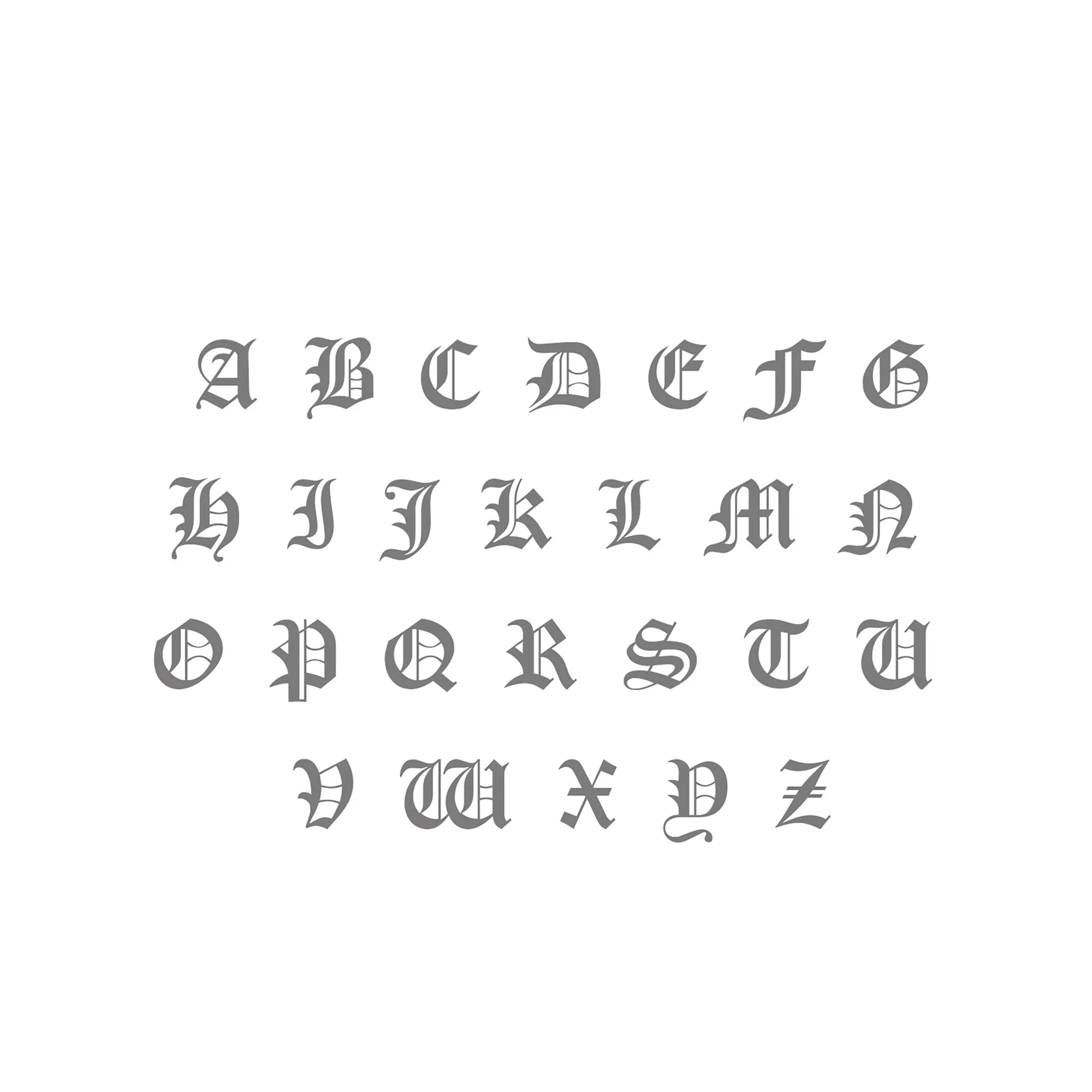 Noah Gothic Side Initial Paperclip Necklace