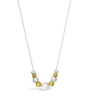 Nugget Chain Pendant - Gold and Silver