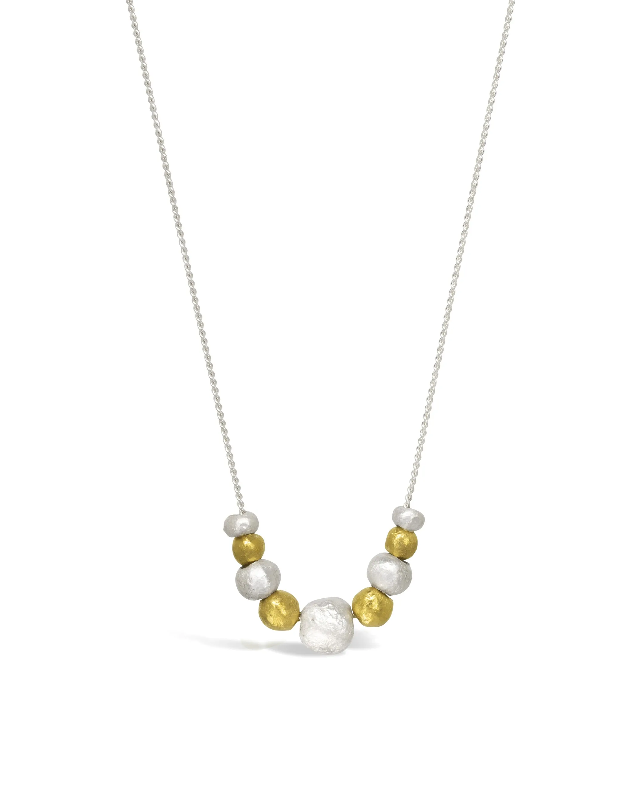 Nugget Chain Pendant - Gold and Silver