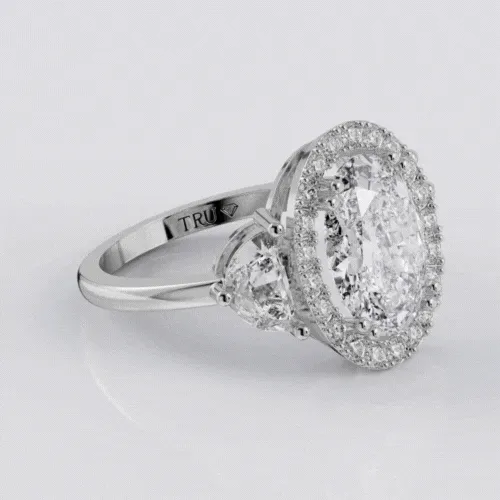 Opulent Oval Halo Ring