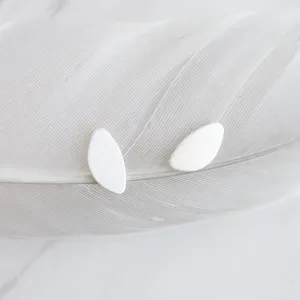 Organic Oval Post Earrings