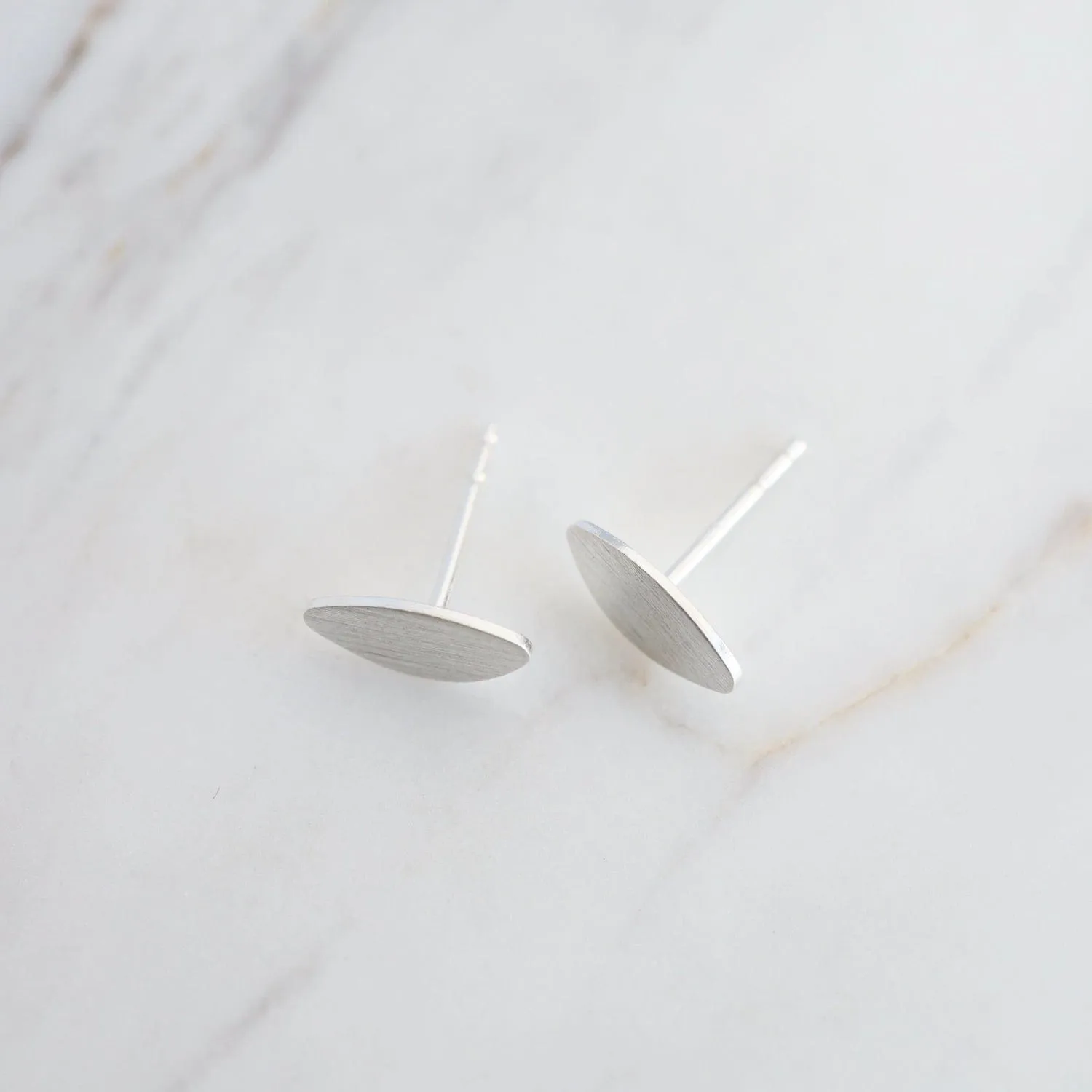 Organic Oval Post Earrings
