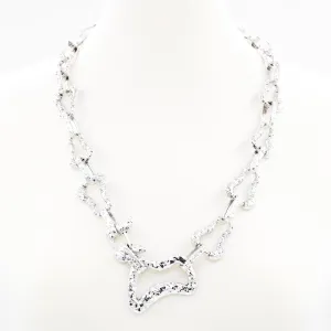 Organic shape link necklace