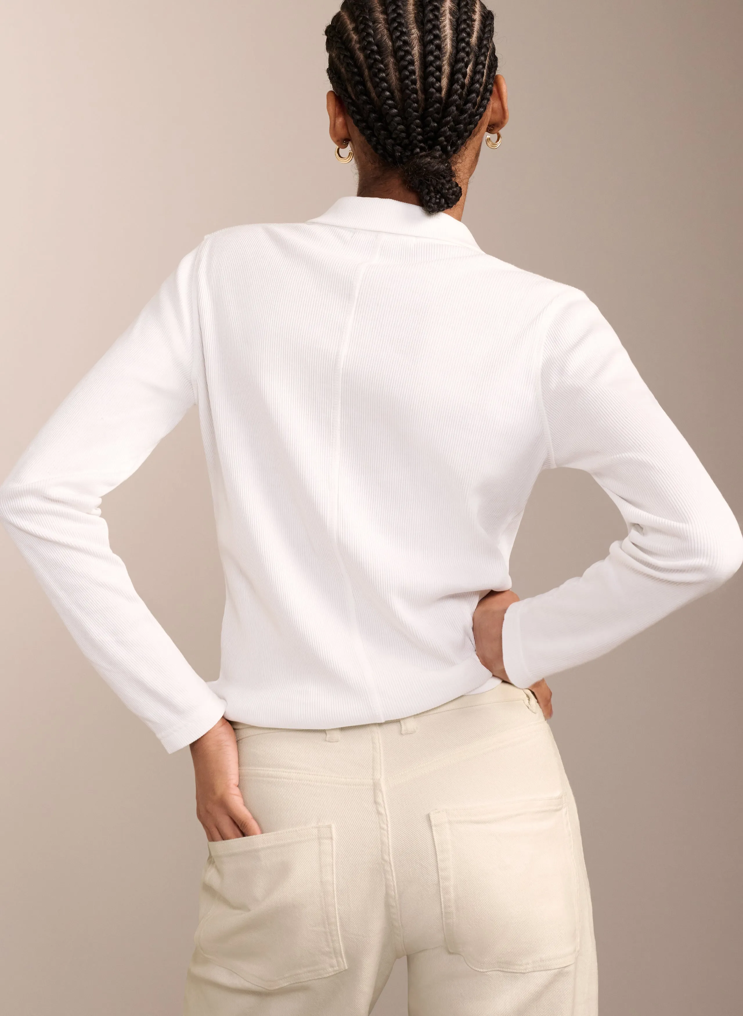 Organic Zip Collar Top