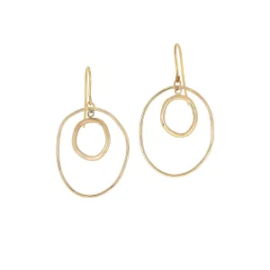 Oval earrings gold