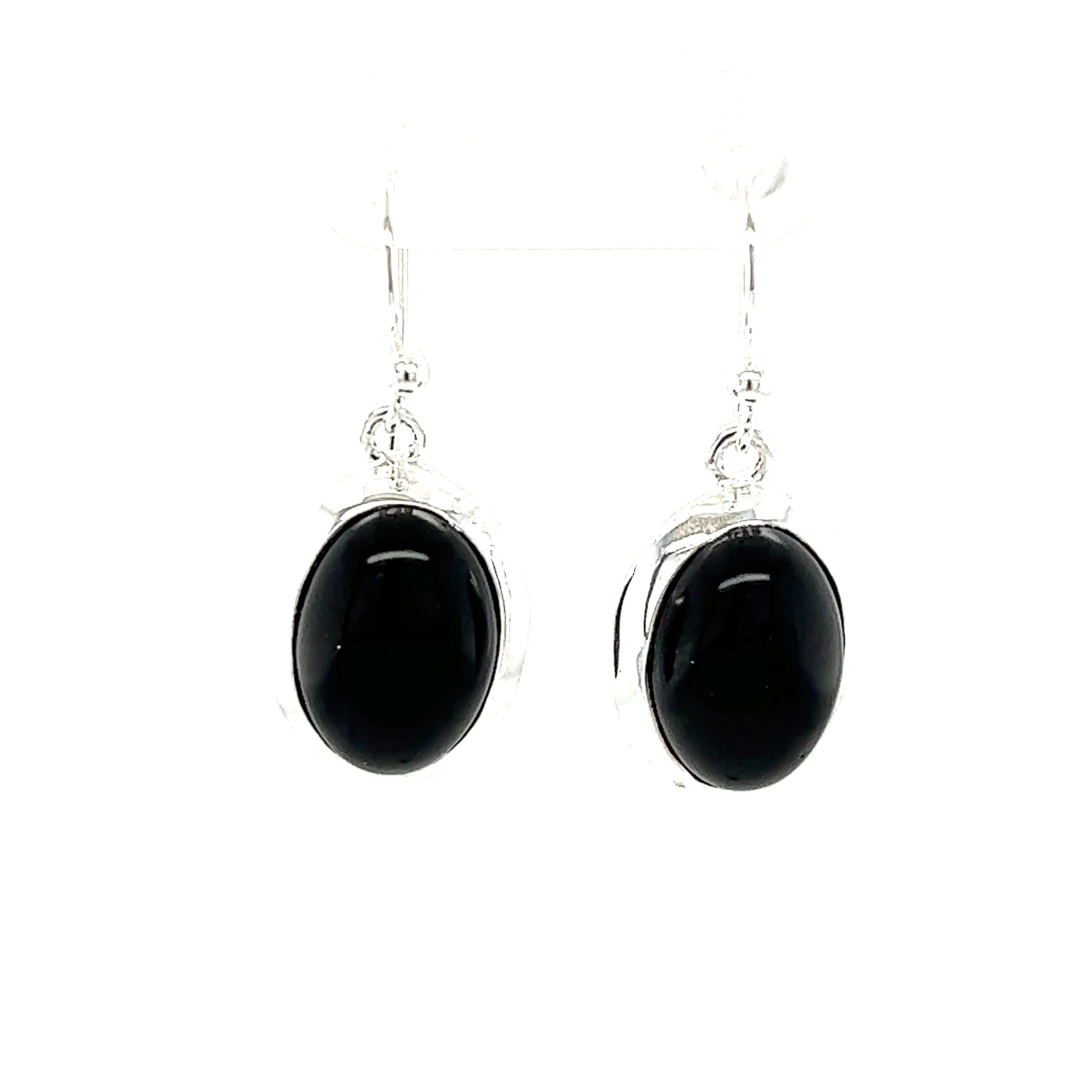 Oval Onyx Earrings