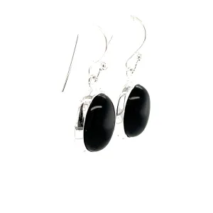 Oval Onyx Earrings