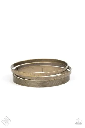 Paparazzi Big Mash Up Brass Bangle Bracelet - Fashion Fix Magnificent Musings October 2019