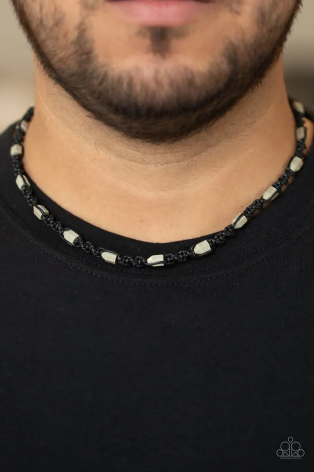 Paparazzi Necklace ~ Rockin Rockslide - Black