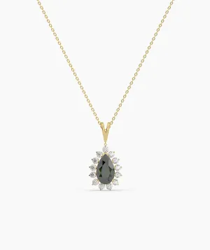 Pear-Shaped Green Gem Necklace