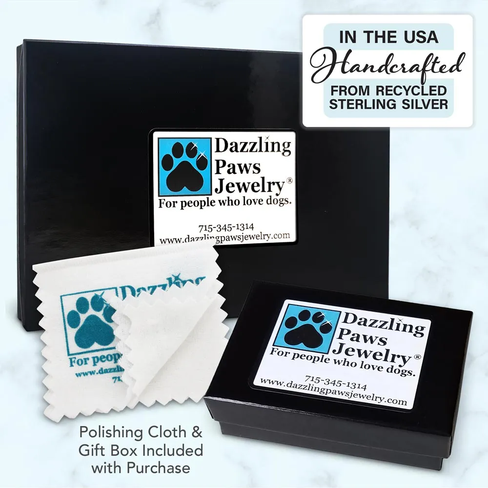 Personalized Victory Paws Pendant In Sterling Silver