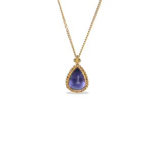 Petite Tanzanite Teardrop Necklace