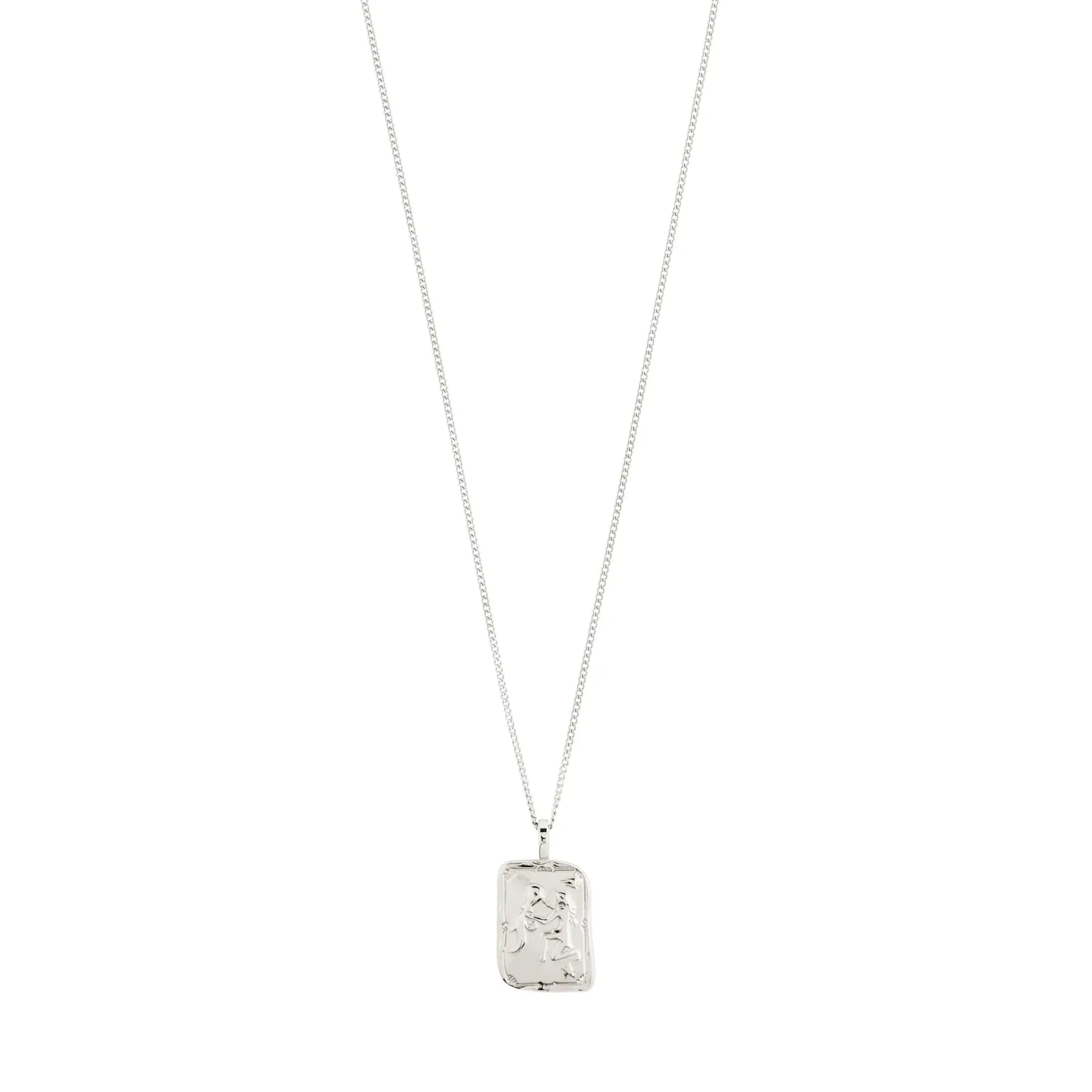 Pilgrim Aquarius Recycled Zodiac Necklace - Silver