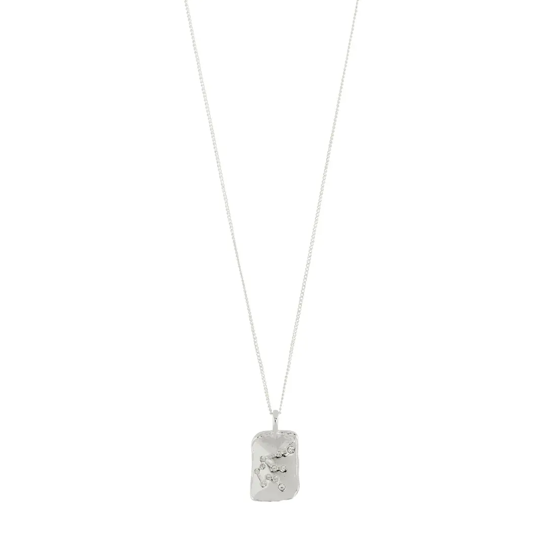 Pilgrim Aquarius Recycled Zodiac Necklace - Silver