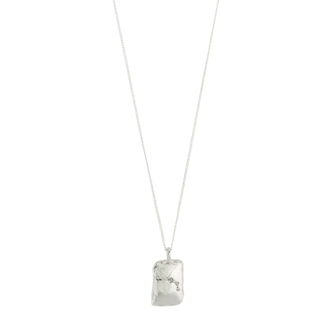 Pilgrim Aries Recycled Zodiac Necklace - Silver