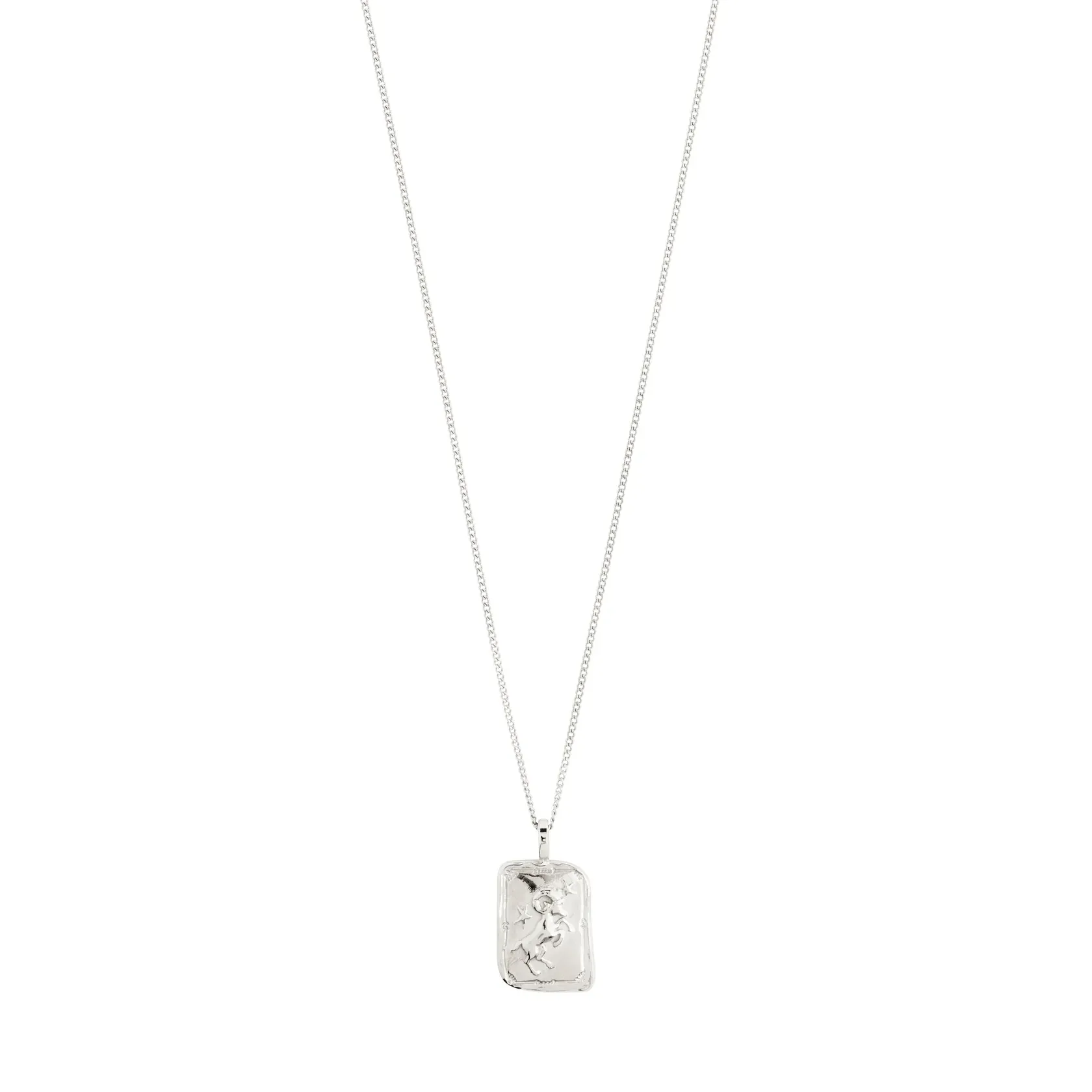 Pilgrim Aries Recycled Zodiac Necklace - Silver