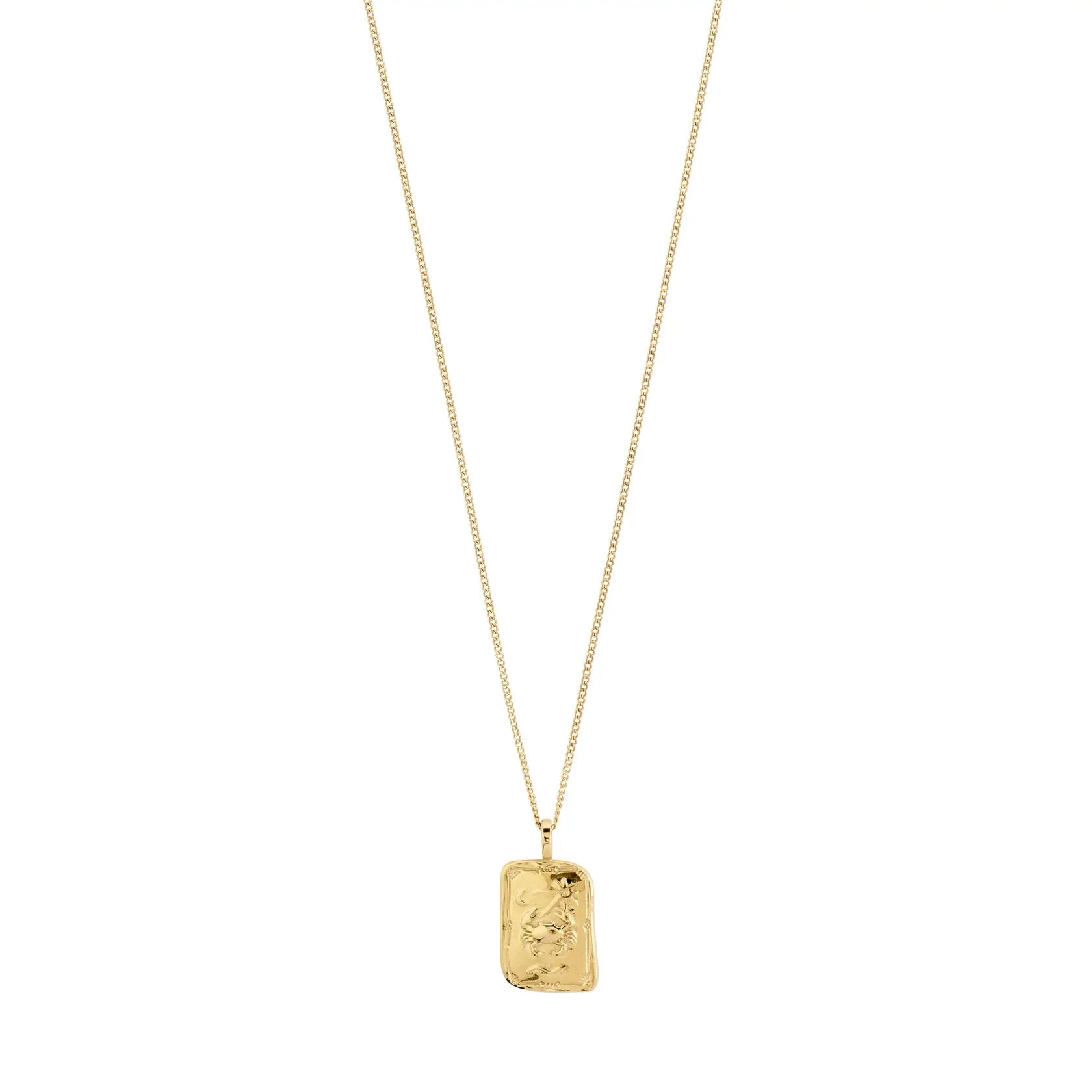 Pilgrim Cancer Recycled Zodiac Necklace - Gold