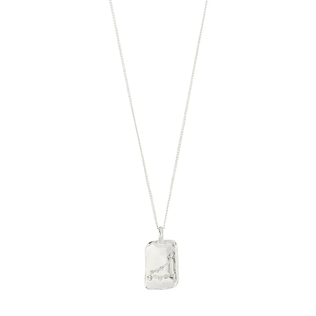 Pilgrim Capricorn Recycled Zodiac Necklace - Silver