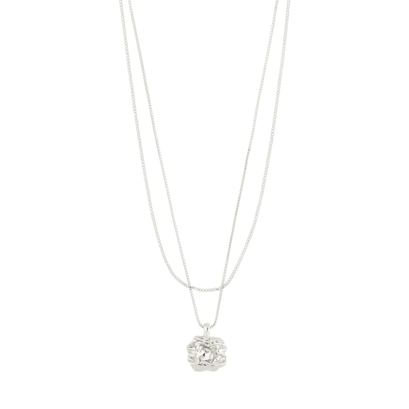 Pilgrim Feel 2 in 1 Necklace Set - Silver