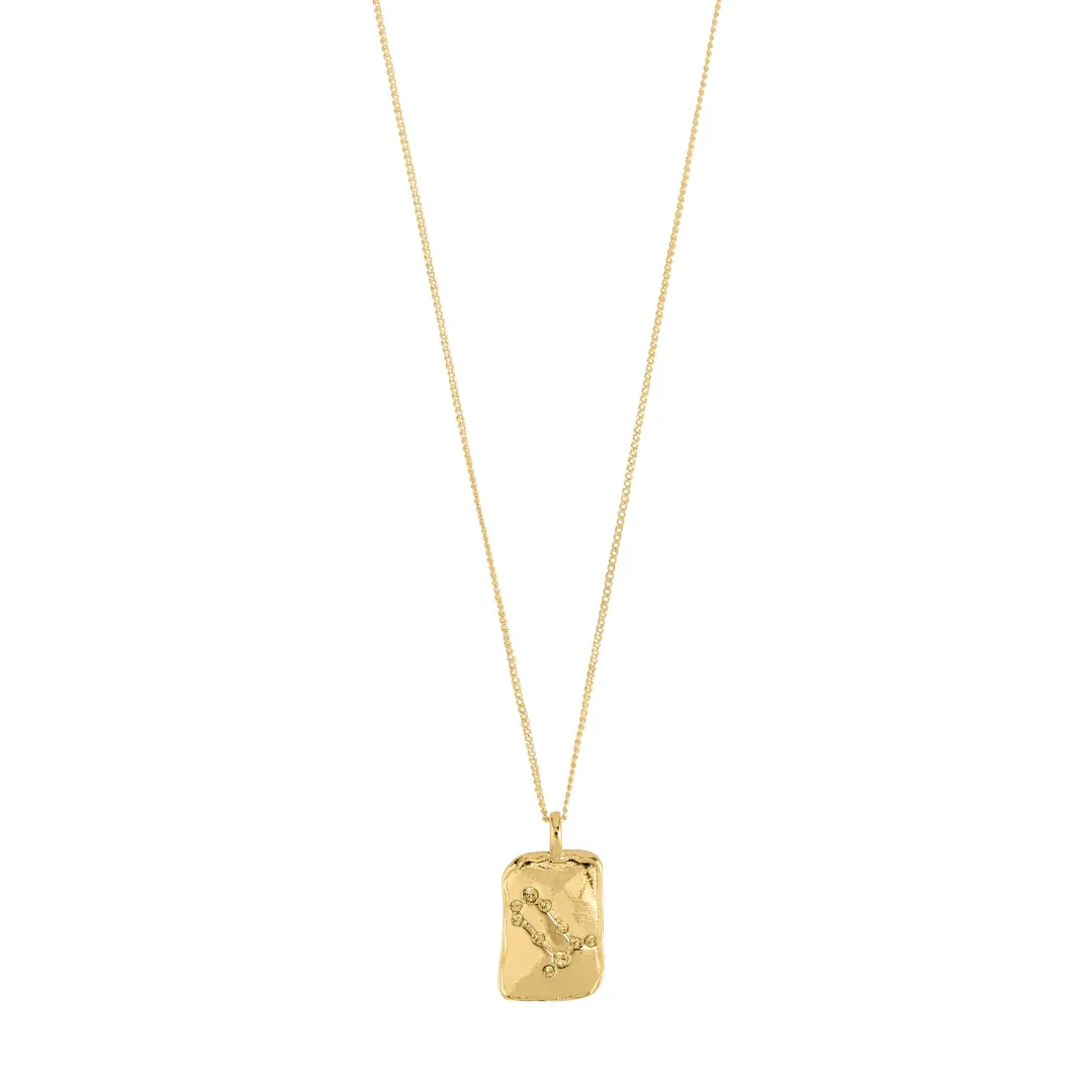 Pilgrim Gemini Recycled Zodiac Necklace - Gold