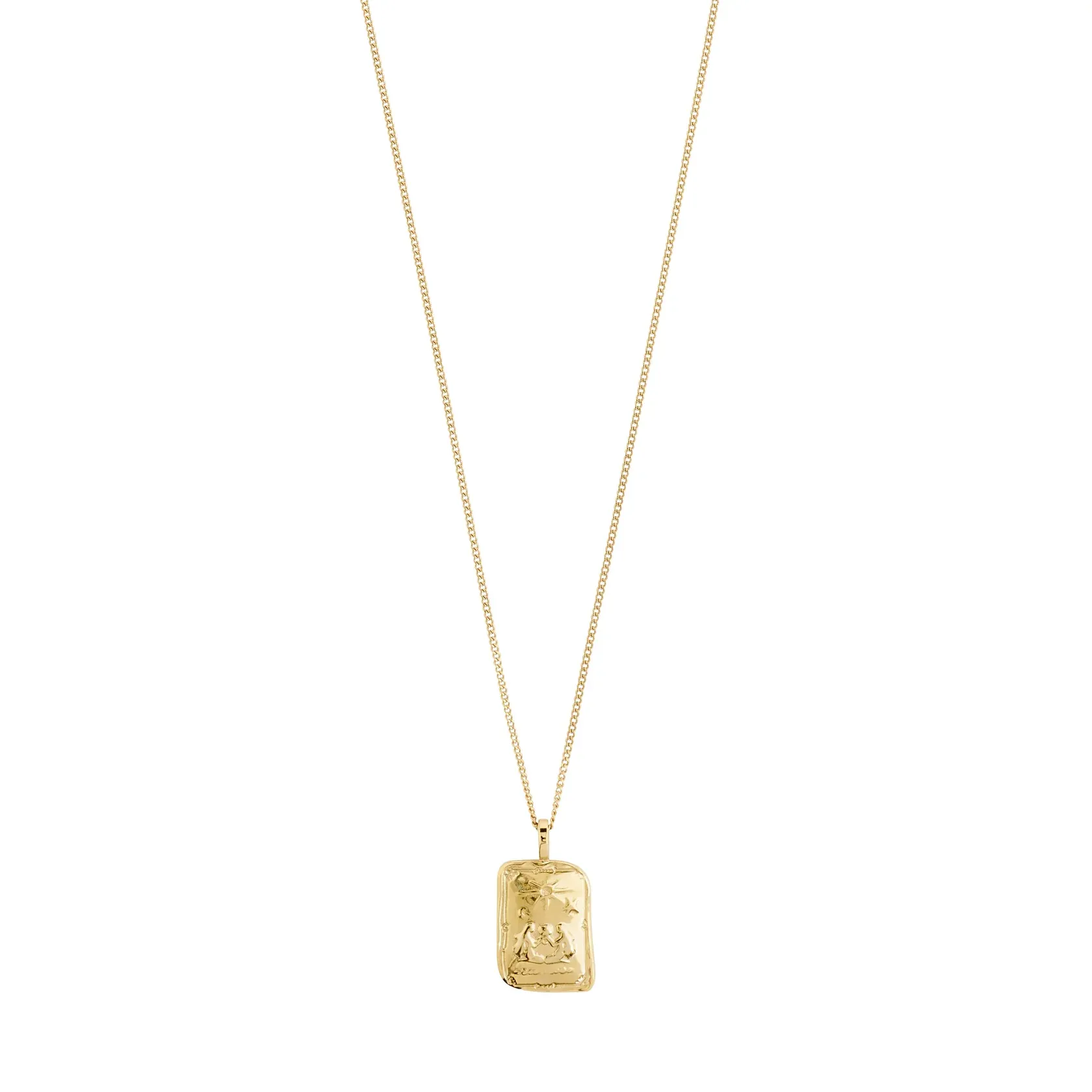 Pilgrim Gemini Recycled Zodiac Necklace - Gold