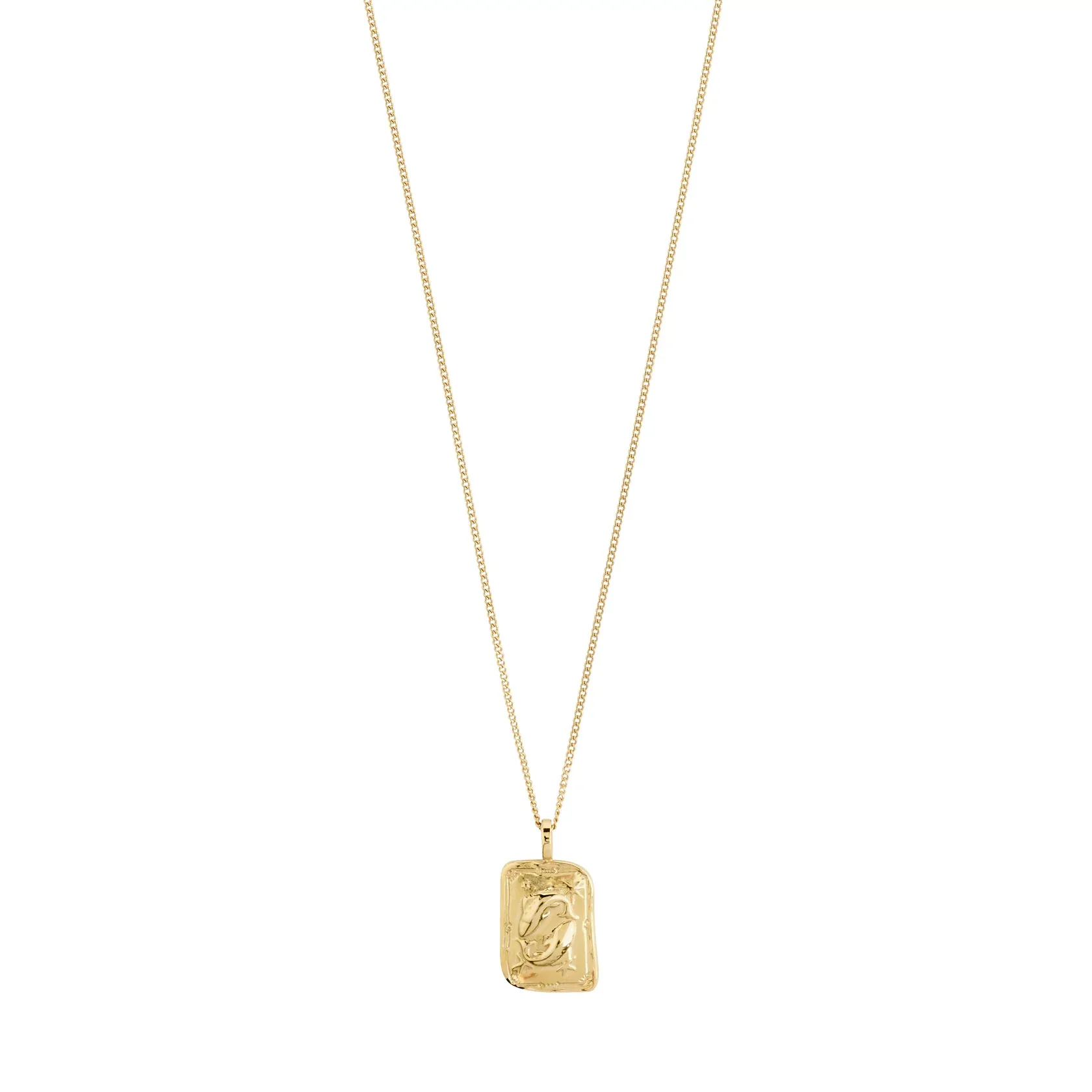 Pilgrim Pisces Recycled Zodiac Necklace - Gold