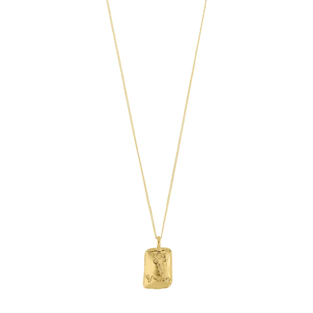 Pilgrim Pisces Recycled Zodiac Necklace - Gold