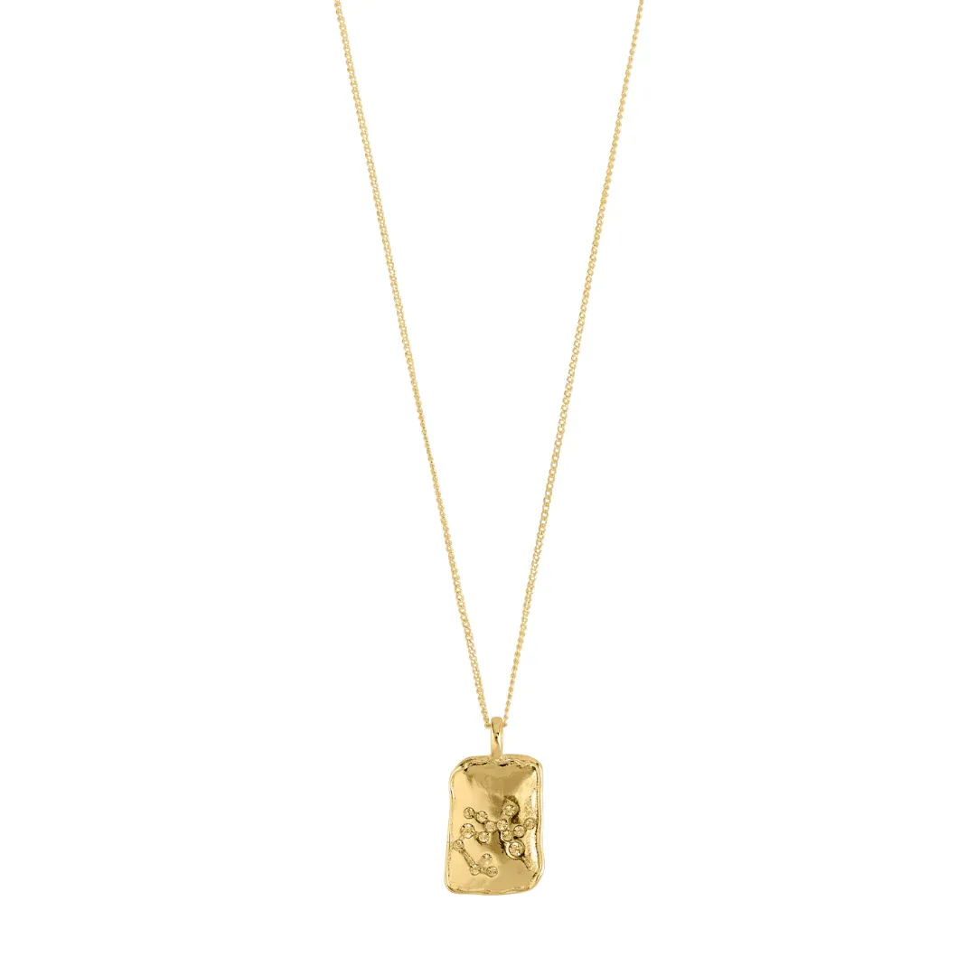 Pilgrim Sagittarius Recycled Zodiac Necklace - Gold